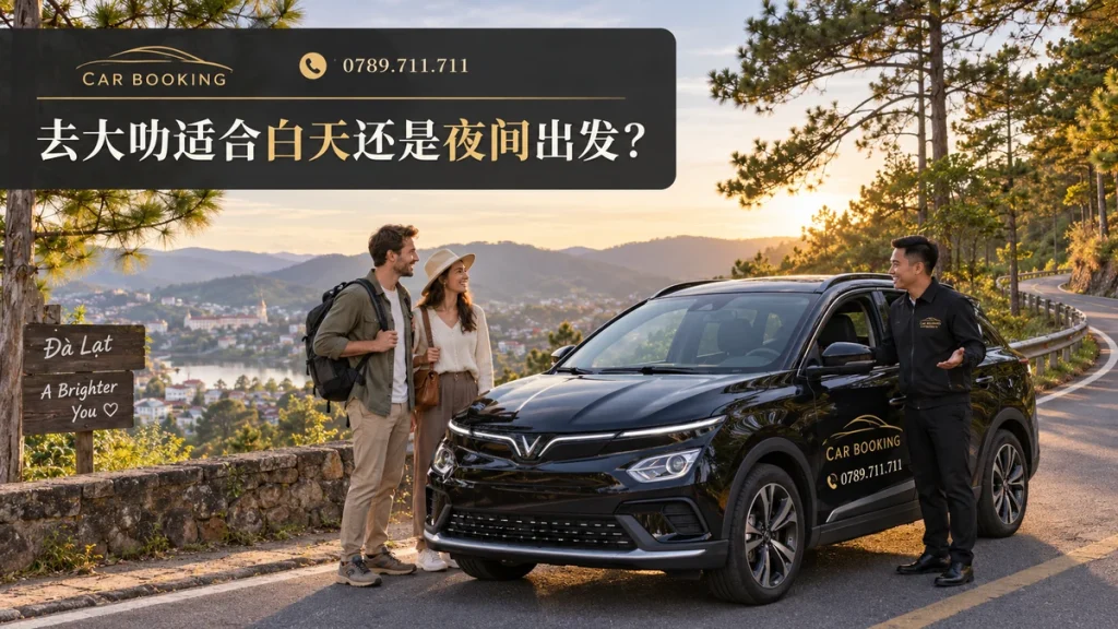 大叻适合白天还是夜间：文章标题设计，Car Booking车辆与旅客示意图