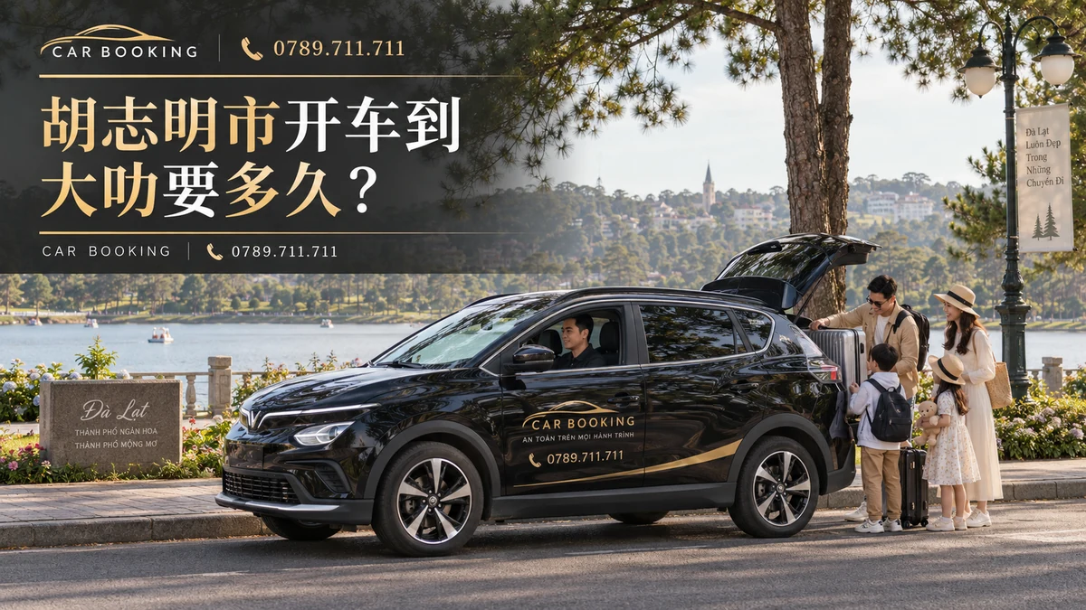 胡志明市开车到大叻：文章标题设计，包车旅行与旅客的另一幅示意图