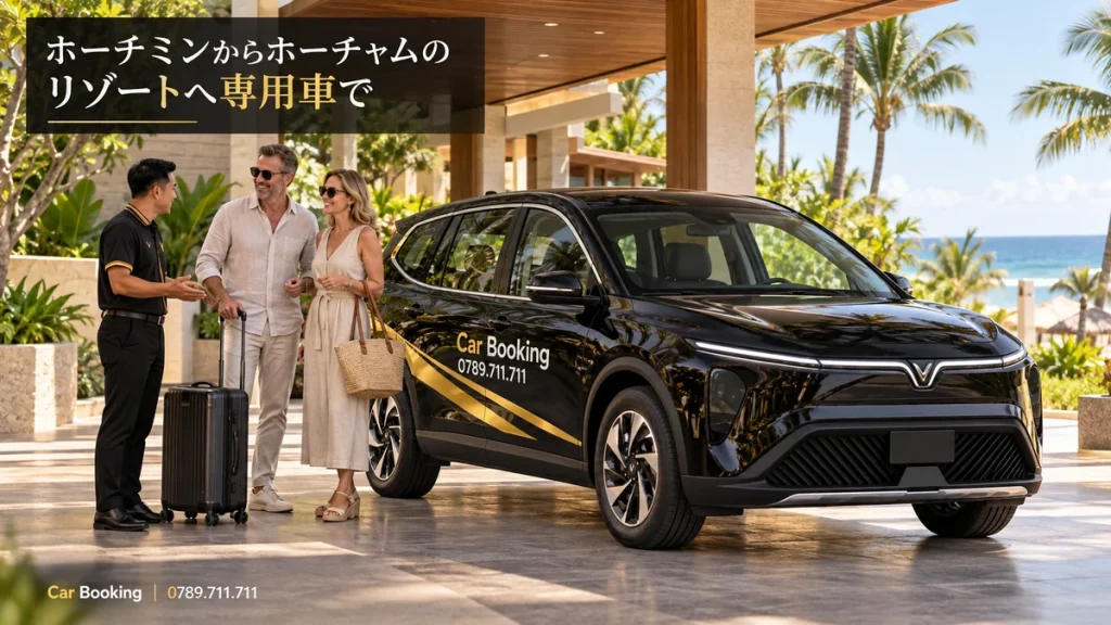 ホーチミンからホーチャムのリゾートへ専用車で
