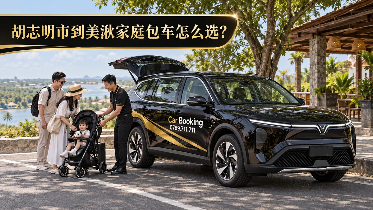 Car Booking司机帮助带婴儿车的家庭在美湫下车