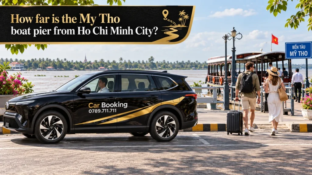 How far is the My Tho boat pier from Ho Chi Minh City?