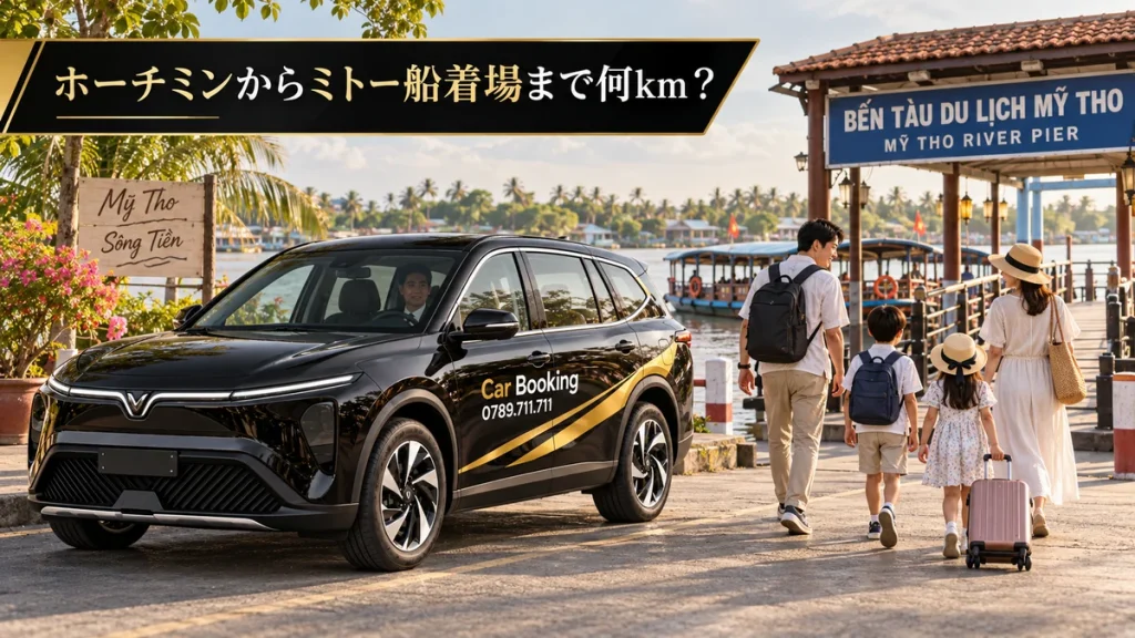 ホーチミンからミトー船着場まで何km？