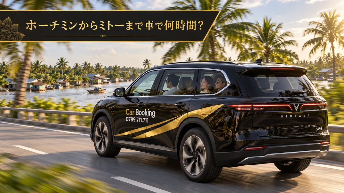 ホーチミンからミトーまでの所要時間: ホーチミンからミトーまで車で何時間？川沿いを走るCar Bookingの7人乗り車