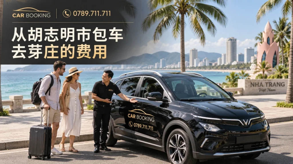包车去芽庄的费用:文章标题设计,Car Booking车辆与旅客示意图