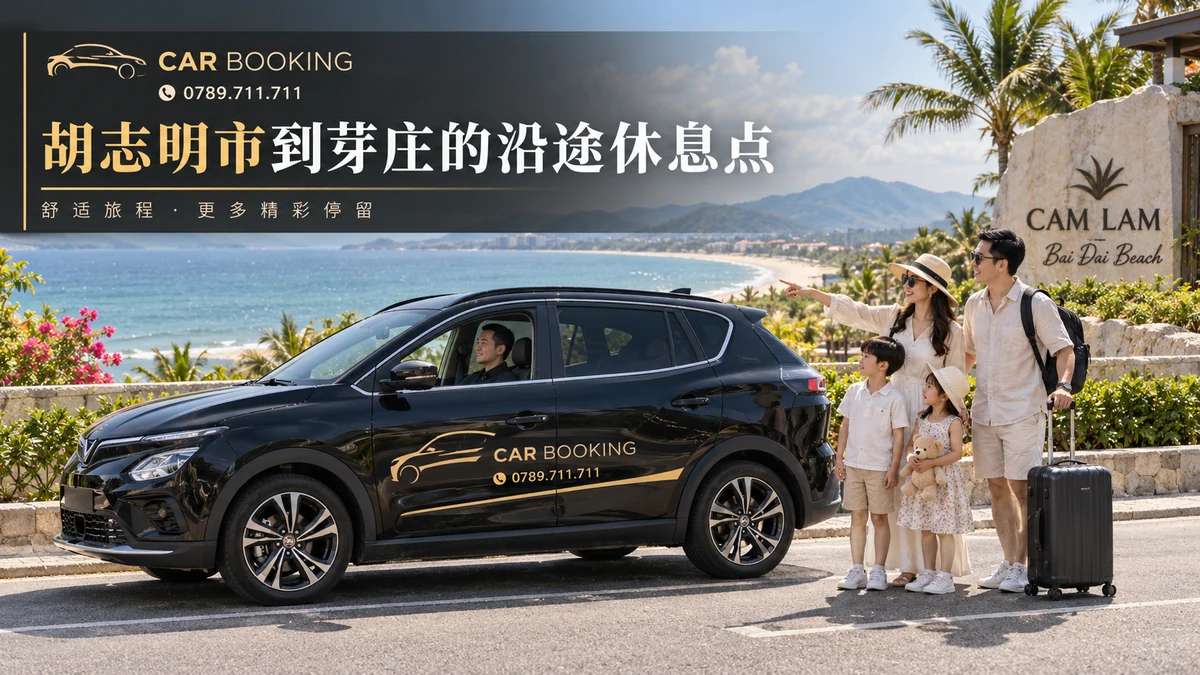 芽庄的沿途休息点：文章标题设计，包车旅行与旅客的另一幅示意图