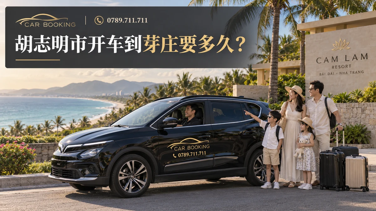 胡志明市开车到芽庄：文章标题设计，包车旅行与旅客的另一幅示意图