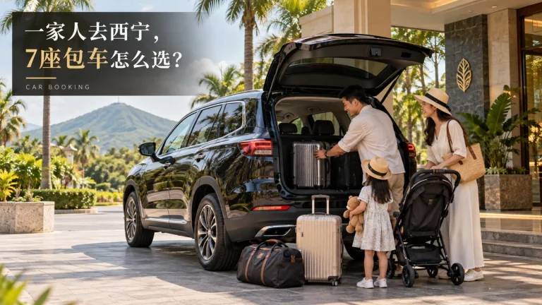 西宁7座包车：西宁线路车辆与旅客示意图