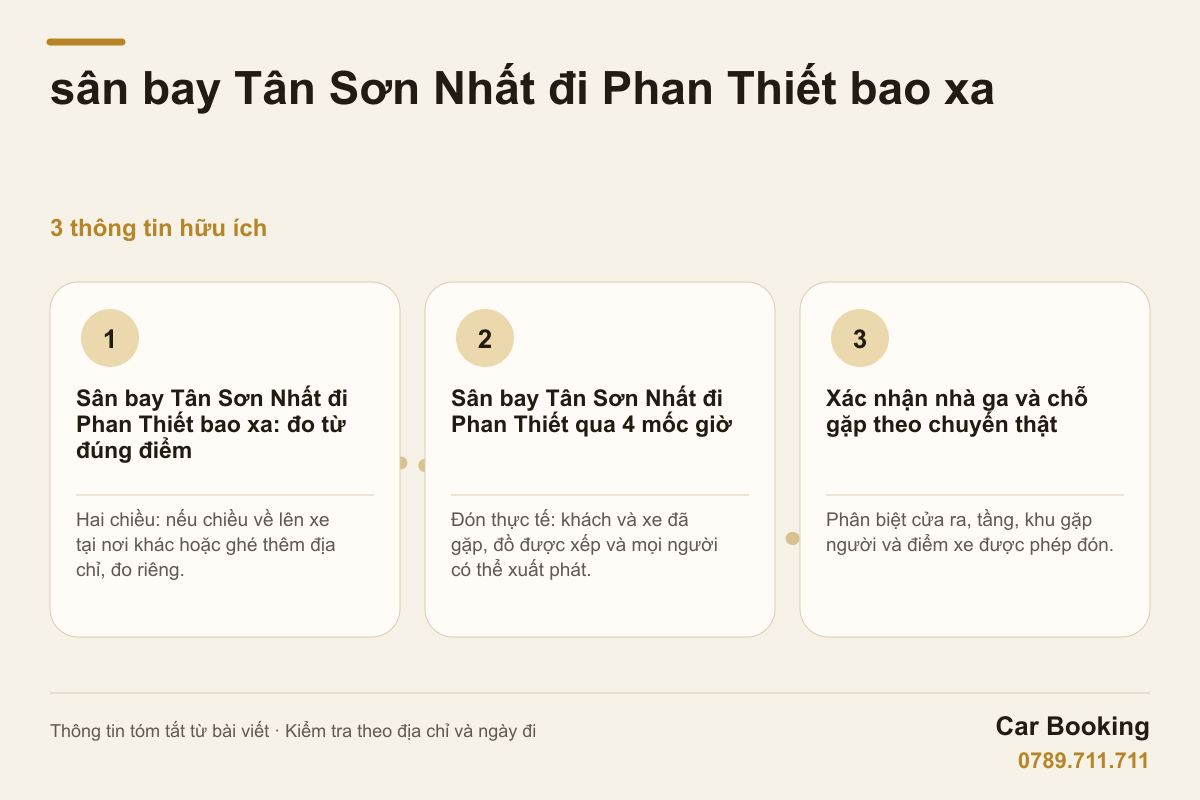 Đồ họa: sân bay Tân Sơn Nhất đi Phan Thiết bao xa — Hai chiều: nếu chiều về lên xe tại nơi khác hoặc ghé thêm địa chỉ, đo riêng.