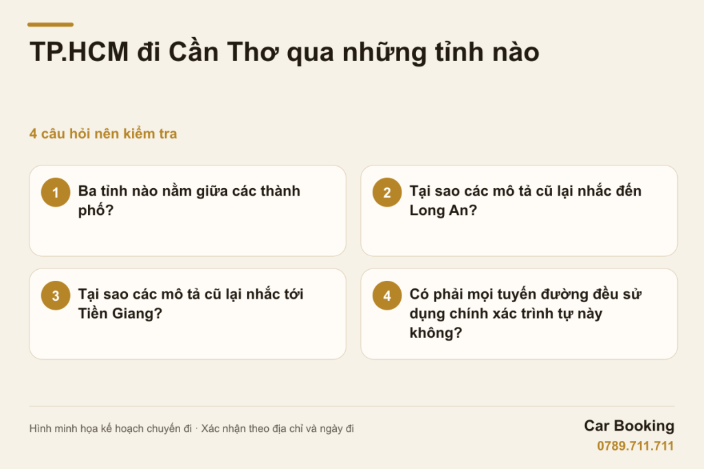 Hình minh họa: TP.HCM đi Cần Thơ qua những tỉnh nào - bốn câu hỏi về tên địa phương và đường đi.