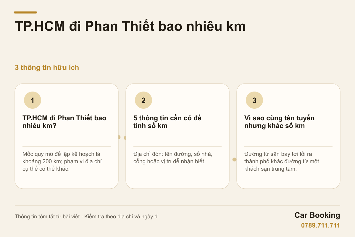 Đồ họa: TP.HCM đi Phan Thiết bao nhiêu km — Mốc quy mô để lập kế hoạch là khoảng 200 km; phạm vi địa chỉ cụ thể có thể khác.