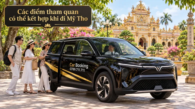 Các điểm tham quan có thể kết hợp khi đi Mỹ Tho: xe Car Booking gần chùa Vĩnh Tràng