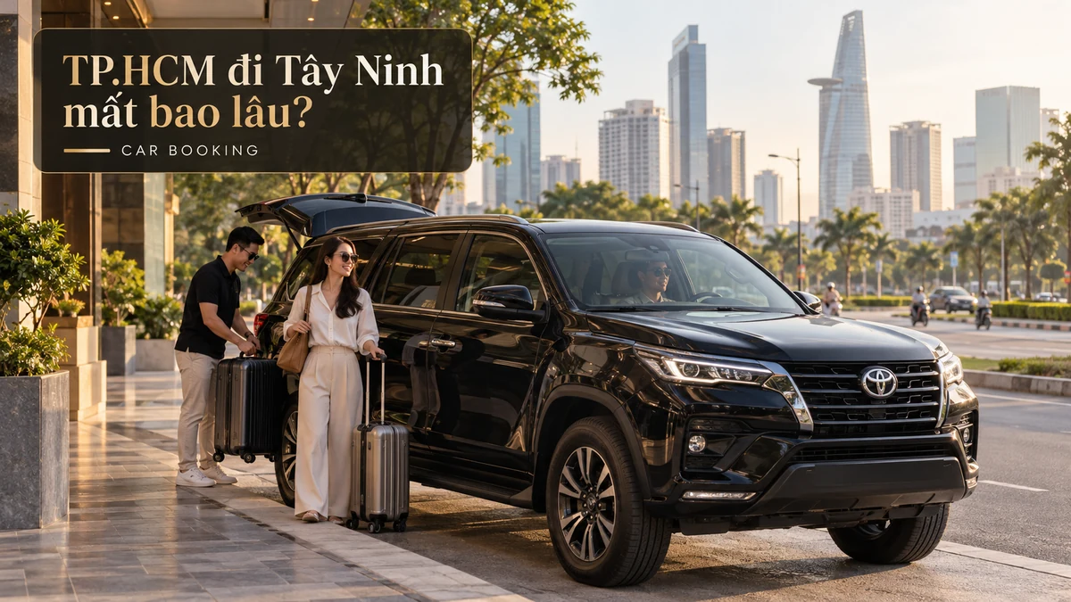 TP.HCM đi Tây Ninh mất bao lâu — ảnh minh họa xe và hành khách trên hành trình Tây Ninh