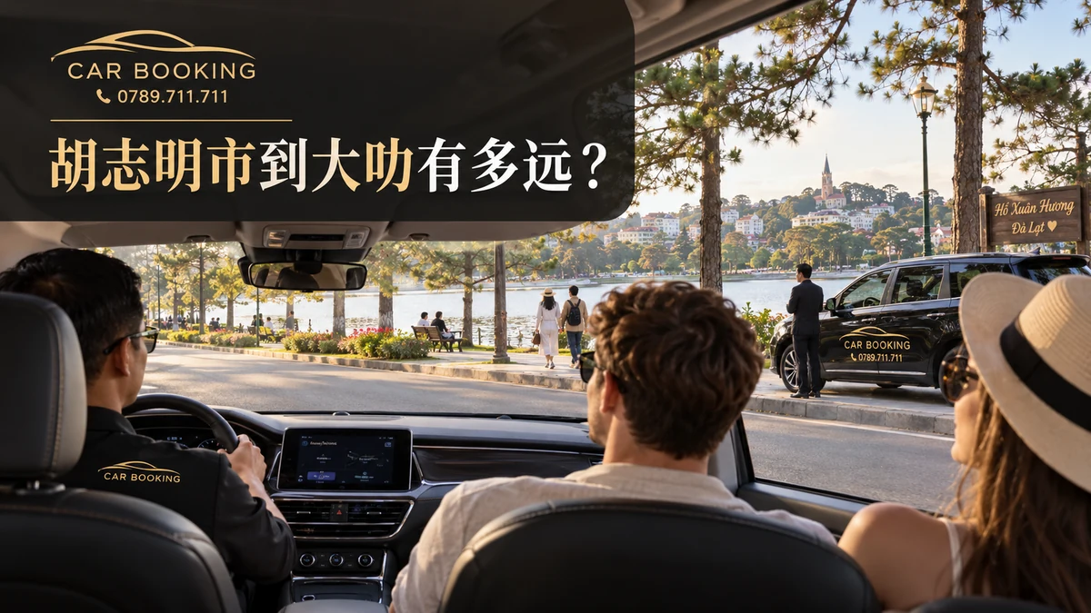 胡志明市到大叻：文章标题设计，包车旅行与旅客的另一幅示意图