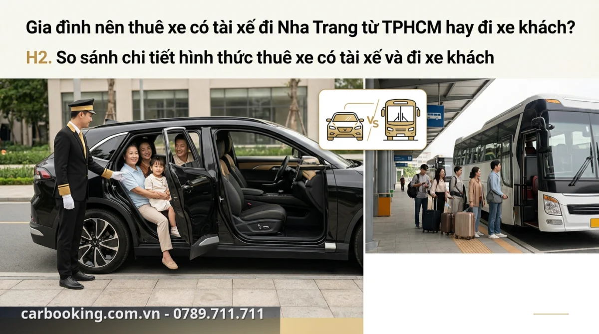 thuê xe có tài xế đi Nha Trang từ TPHCM - So sánh chi tiết hình thức thuê xe có tài xế và đi xe khách - thuê xe có tài xế đi Nha Trang từ TPHCM