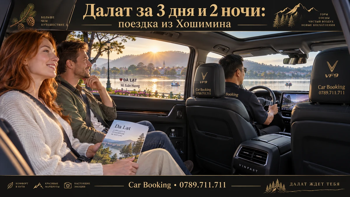 Далат за 3 дня и 2 ночи: поездка из Хошимина — иллюстрация Car Booking