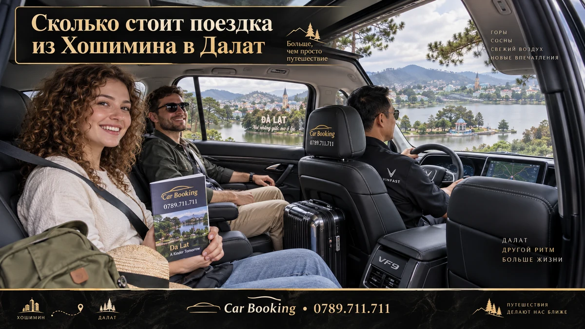 Сколько стоит поездка из Хошимина в Далат — иллюстрация Car Booking
