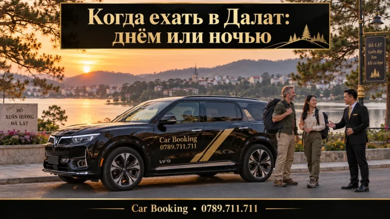 Когда ехать в Далат: днём или ночью — иллюстрация Car Booking