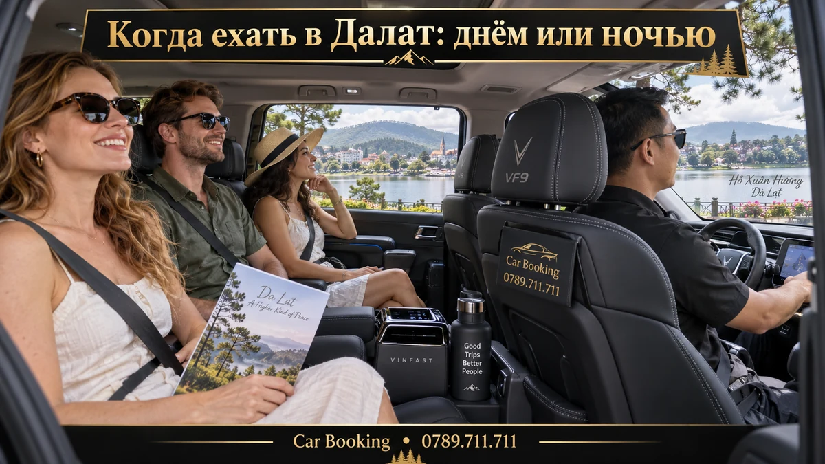Когда ехать в Далат: днём или ночью — иллюстрация Car Booking