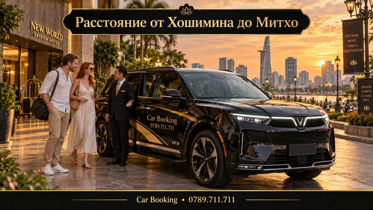 Расстояние от Хошимина до Митхо — иллюстрация Car Booking