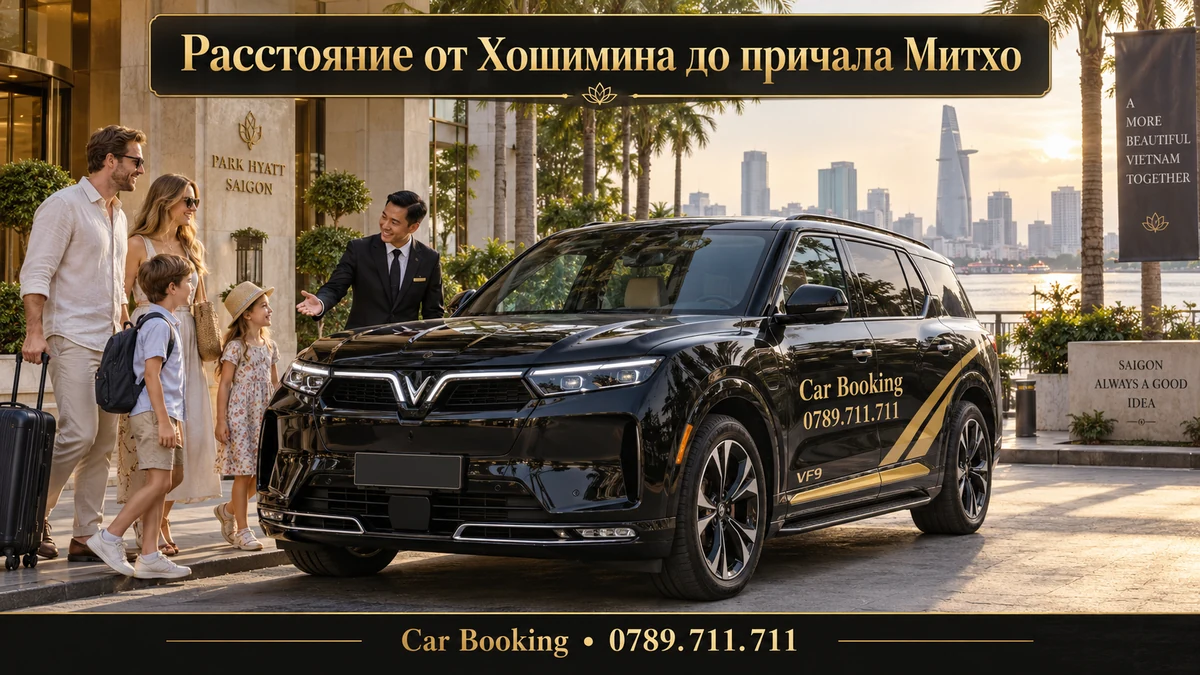 Расстояние от Хошимина до причала Митхо — иллюстрация Car Booking