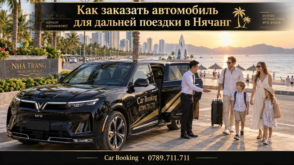 Как заказать автомобиль для дальней поездки в Нячанг — иллюстрация Car Booking