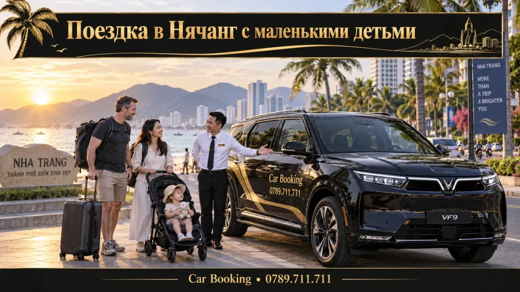 Поездка в Нячанг с маленькими детьми — иллюстрация Car Booking