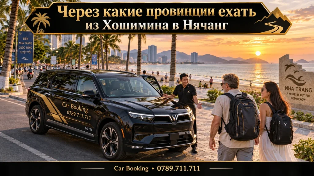 Через какие провинции ехать из Хошимина в Нячанг — иллюстрация Car Booking