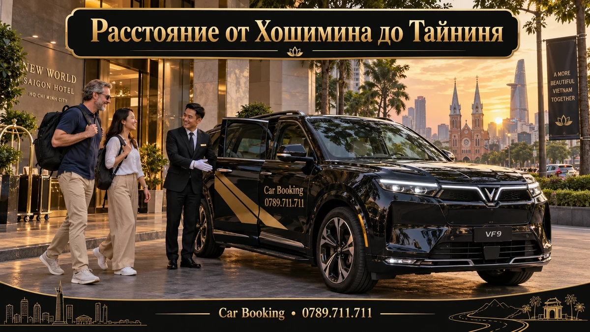 Расстояние от Хошимина до Тайниня — иллюстрация Car Booking