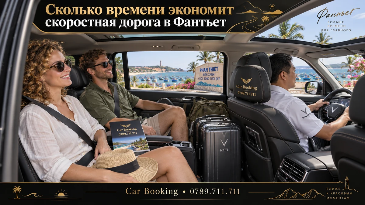Сколько времени экономит скоростная дорога в Фантьет — иллюстрация Car Booking