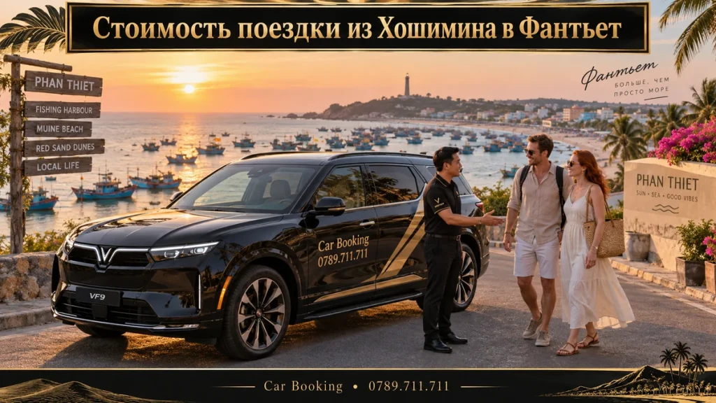 Стоимость поездки из Хошимина в Фантьет — иллюстрация Car Booking