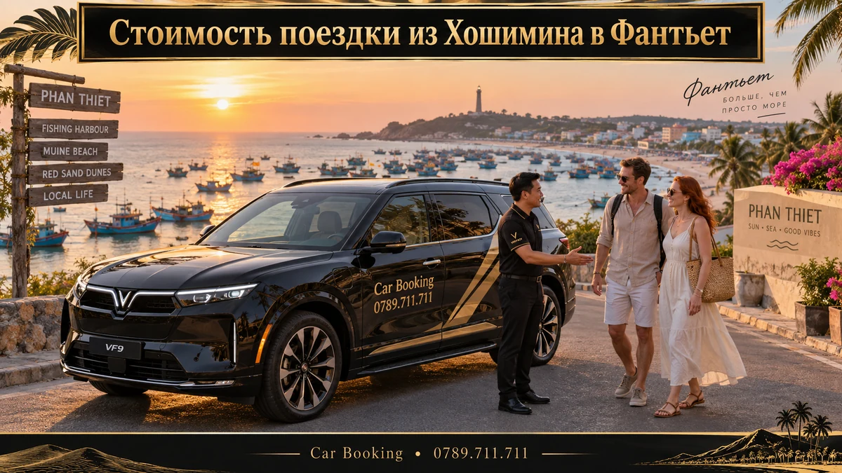 Стоимость поездки из Хошимина в Фантьет — иллюстрация Car Booking