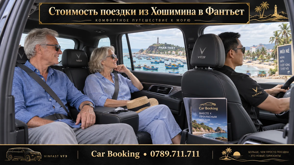 Стоимость поездки из Хошимина в Фантьет — иллюстрация Car Booking