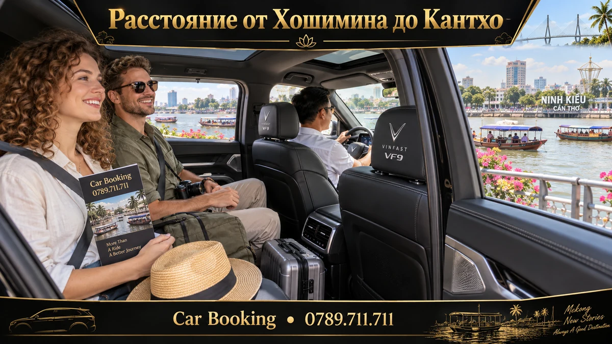 Расстояние от Хошимина до Кантхо — иллюстрация Car Booking