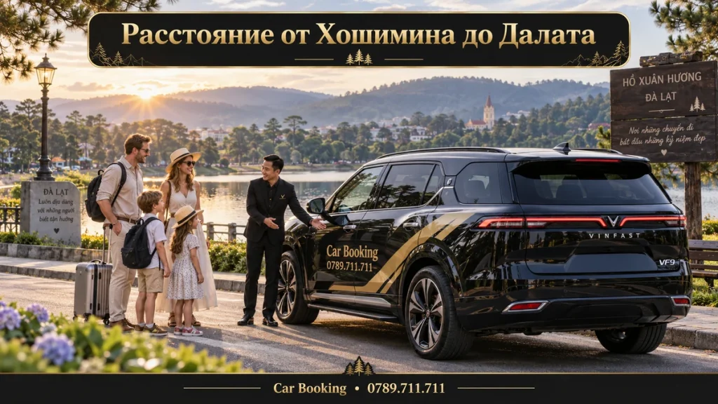 Расстояние от Хошимина до Далата — иллюстрация Car Booking