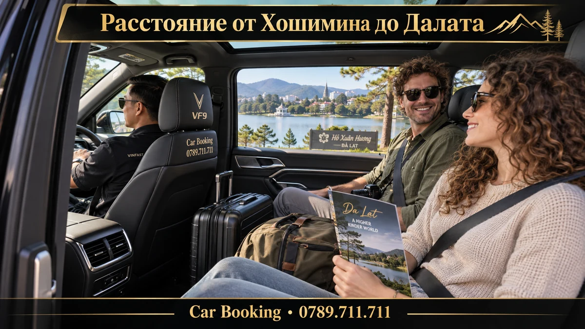 Расстояние от Хошимина до Далата — иллюстрация Car Booking