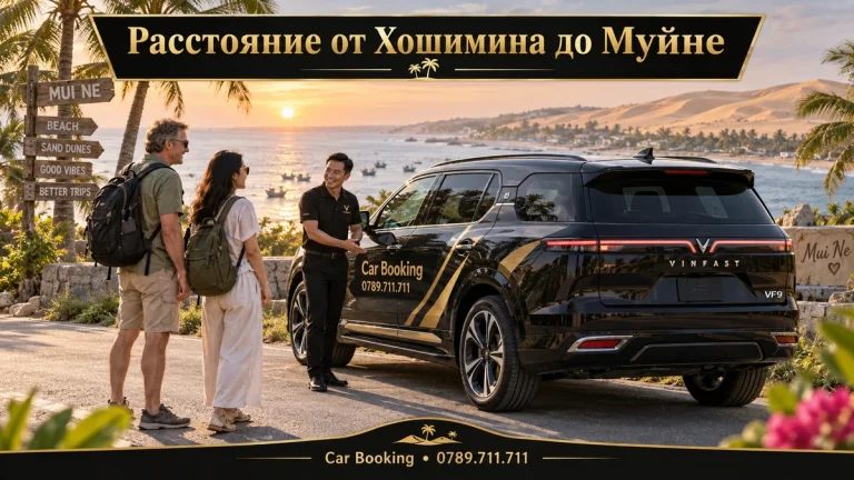 Расстояние от Хошимина до Муйне — иллюстрация Car Booking