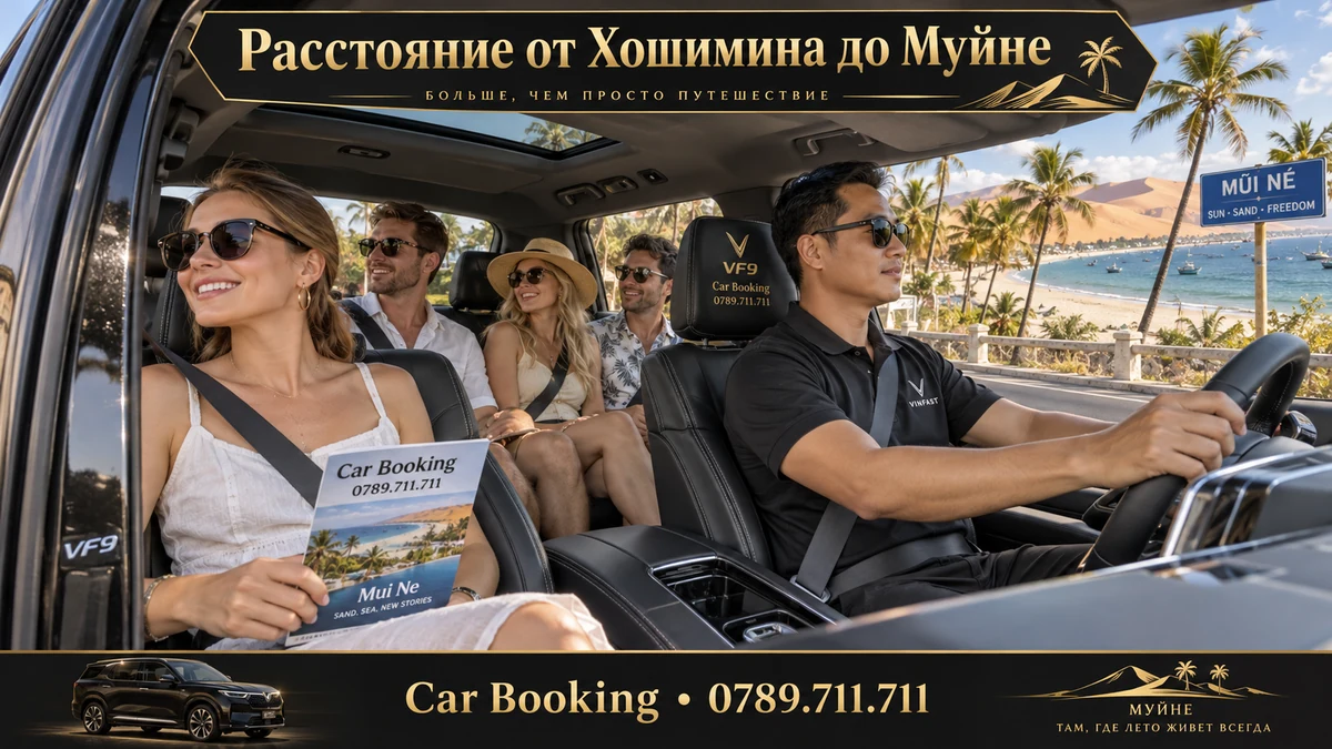 Расстояние от Хошимина до Муйне — иллюстрация Car Booking