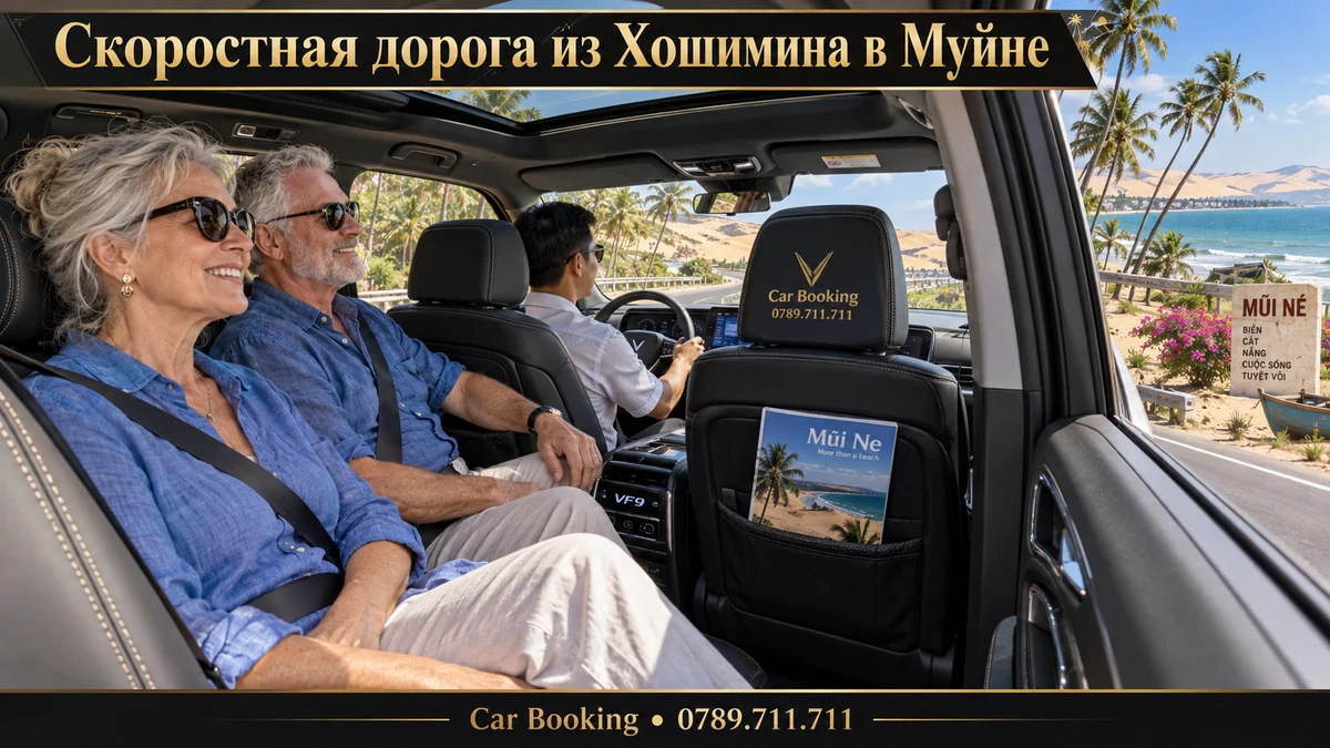 Скоростная дорога из Хошимина в Муйне — иллюстрация Car Booking