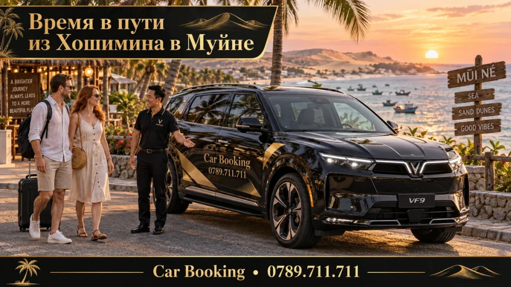 Время в пути из Хошимина в Муйне — иллюстрация Car Booking