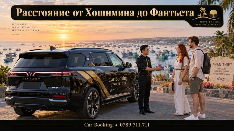 Расстояние от Хошимина до Фантьета — иллюстрация Car Booking