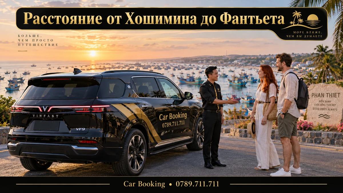 Расстояние от Хошимина до Фантьета — иллюстрация Car Booking
