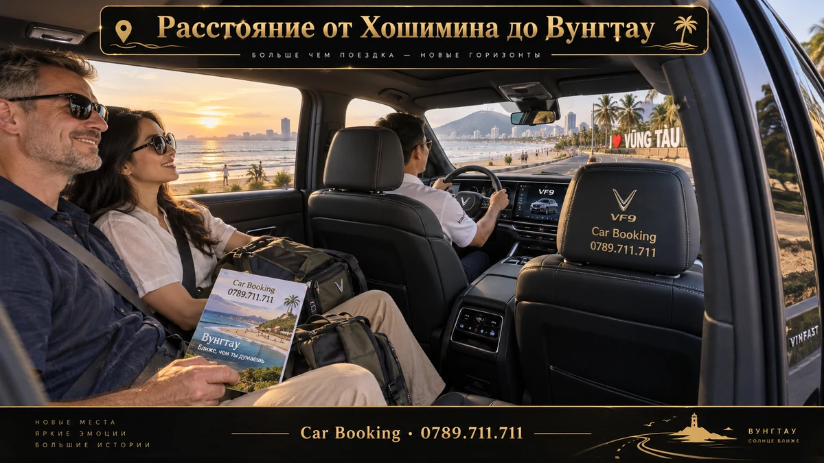 Расстояние от Хошимина до Вунгтау — иллюстрация Car Booking