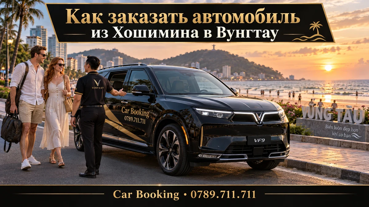 Как заказать автомобиль из Хошимина в Вунгтау — иллюстрация Car Booking