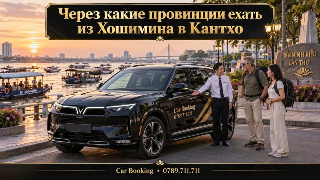 Через какие провинции ехать из Хошимина в Кантхо — иллюстрация Car Booking