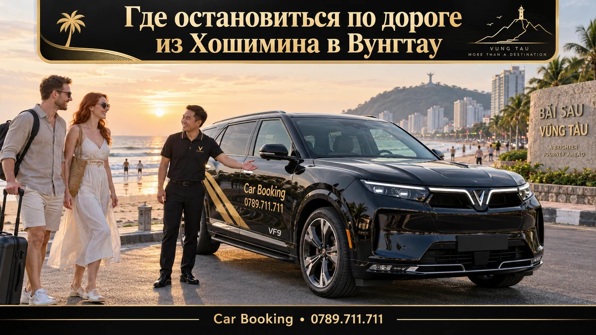 Где остановиться по дороге из Хошимина в Вунгтау — иллюстрация Car Booking