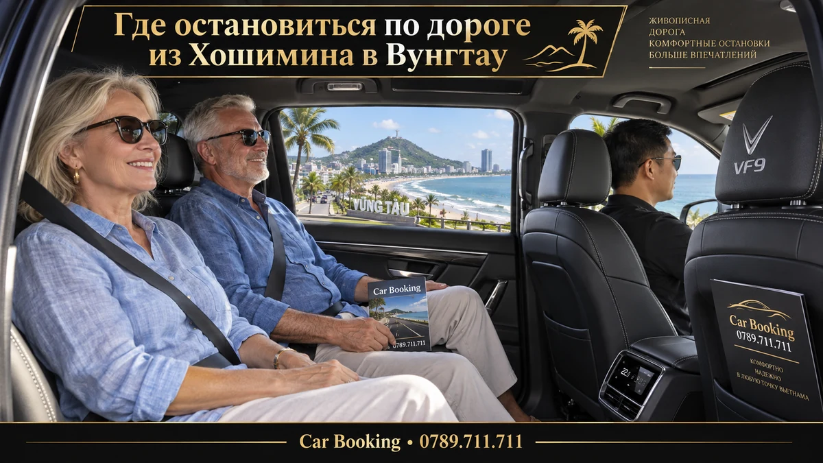 Где остановиться по дороге из Хошимина в Вунгтау — иллюстрация Car Booking
