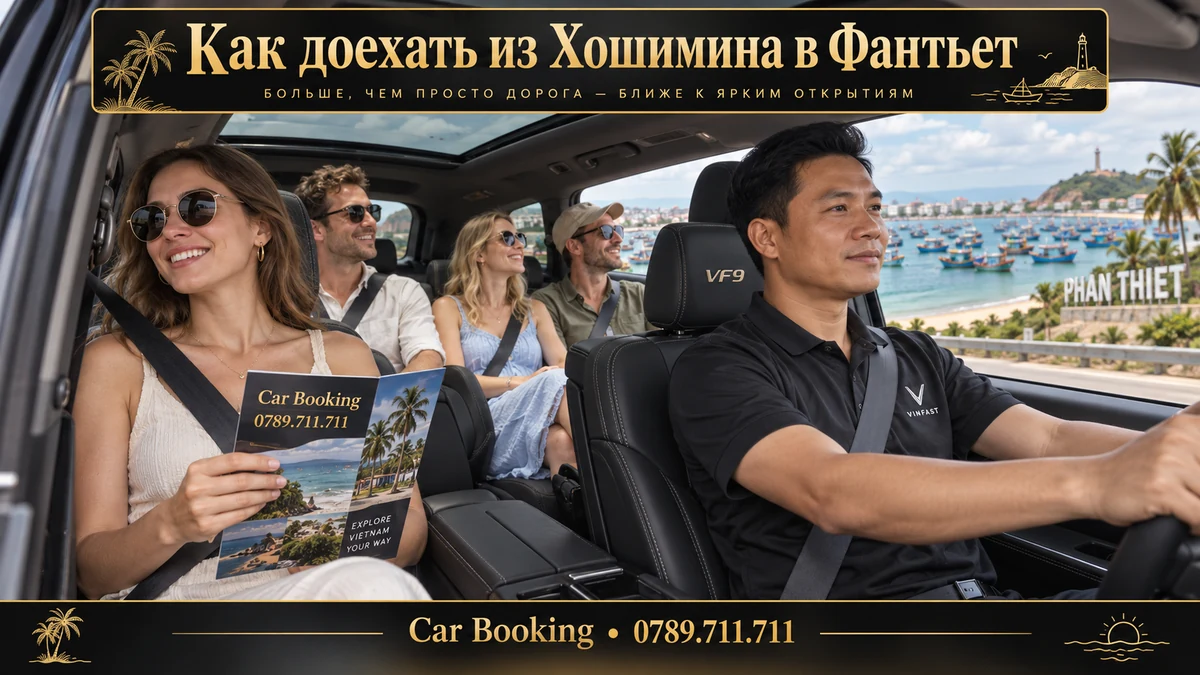 Как доехать из Хошимина в Фантьет — иллюстрация Car Booking