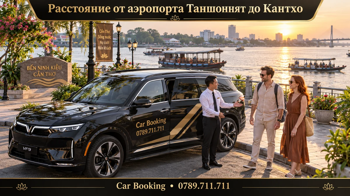 Расстояние от аэропорта Таншоннят до Кантхо — иллюстрация Car Booking