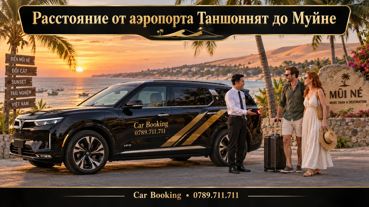 Расстояние от аэропорта Таншоннят до Муйне — иллюстрация Car Booking