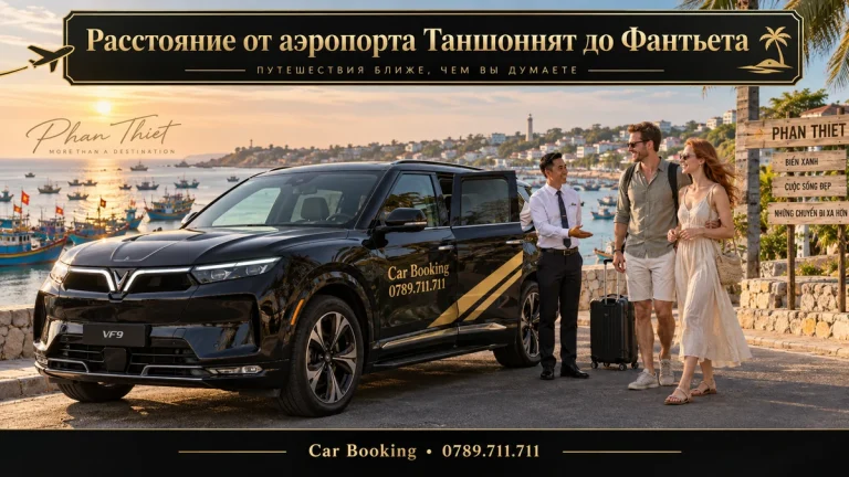 Расстояние от аэропорта Таншоннят до Фантьета — иллюстрация Car Booking